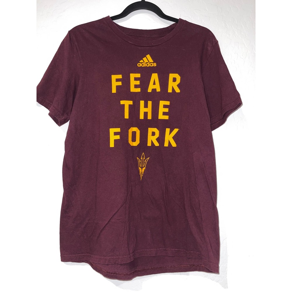 Arizona State Sun Devils Fear The Fork Maroon Medium T Shirt Adidas Amplifier